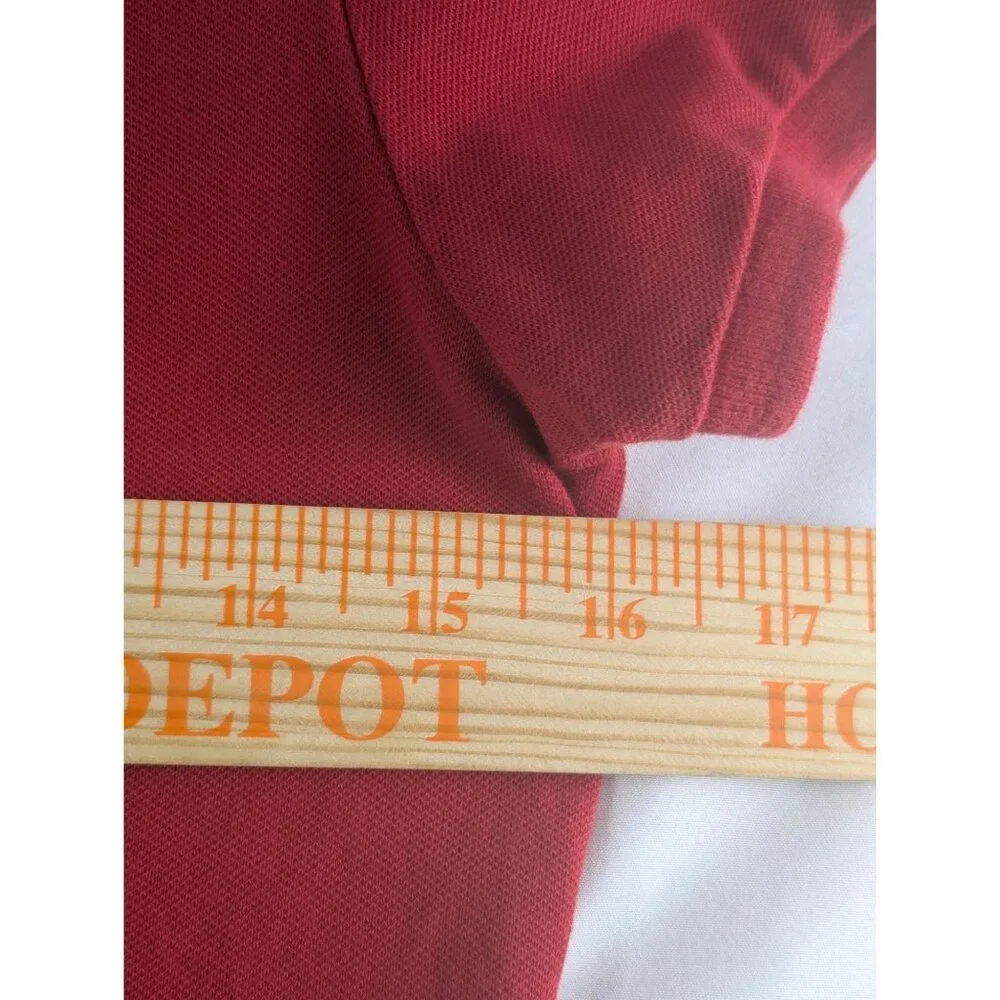 Polo Ralph Lauren Boys Small‎ Red Polo Shirt Embroidered Crest Suede Patch Youth